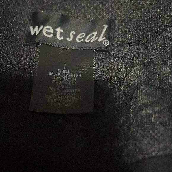 Wet Seal SZ L Black Floral Single Button Front Blazer - Picture 13 of 15